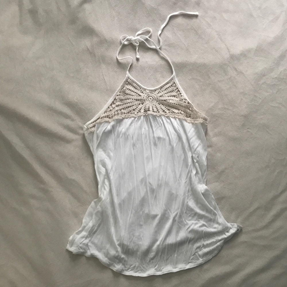 O’Neill High neck macrame tie top